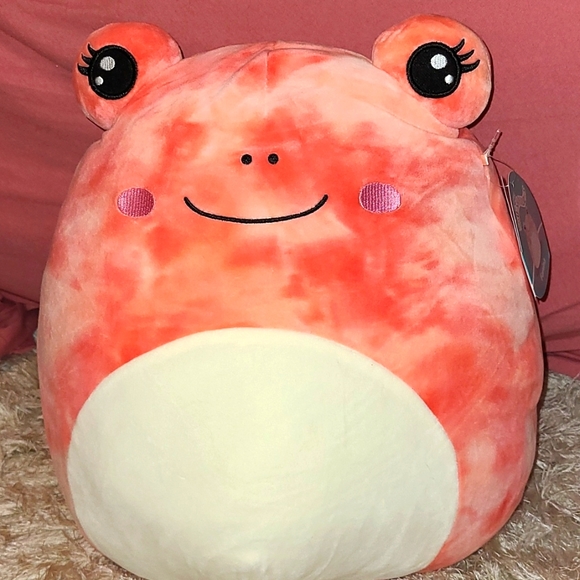 Fanina the Pink Frog (14”) NWT Squishmallows Kellytoy - Picture 1 of 7